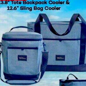 Bag- tote bag by Bella Russo and cooler travel set. New with tags.